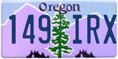 OR license plate 149IRX