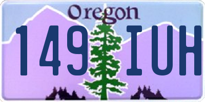 OR license plate 149IUH