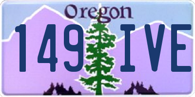 OR license plate 149IVE