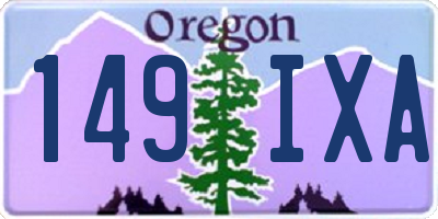 OR license plate 149IXA