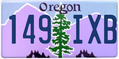 OR license plate 149IXB