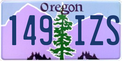 OR license plate 149IZS