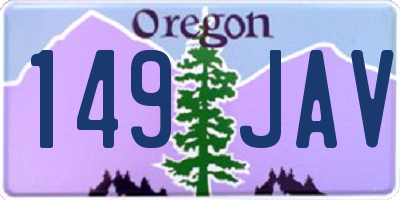 OR license plate 149JAV