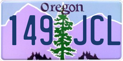 OR license plate 149JCL