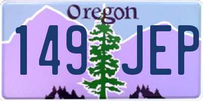 OR license plate 149JEP