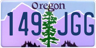 OR license plate 149JGG