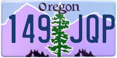 OR license plate 149JQP