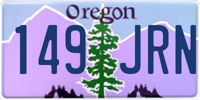 OR license plate 149JRN