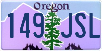 OR license plate 149JSL