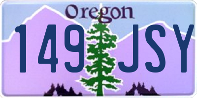 OR license plate 149JSY