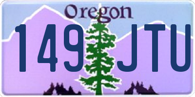 OR license plate 149JTU