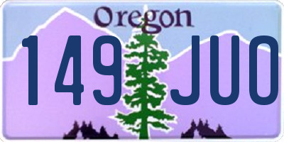 OR license plate 149JUO