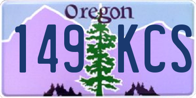 OR license plate 149KCS