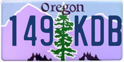 OR license plate 149KDB