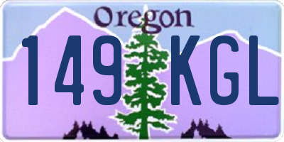 OR license plate 149KGL