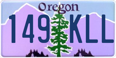OR license plate 149KLL