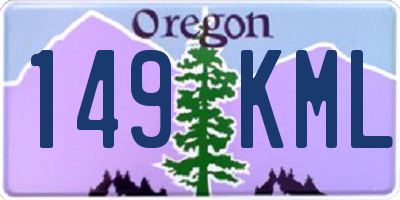 OR license plate 149KML