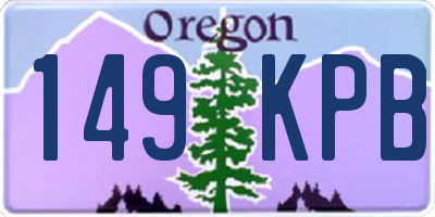 OR license plate 149KPB