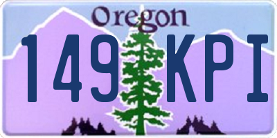 OR license plate 149KPI