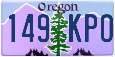 OR license plate 149KPO