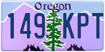 OR license plate 149KPT