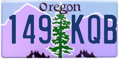 OR license plate 149KQB