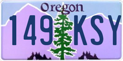 OR license plate 149KSY