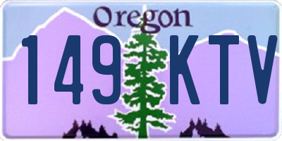 OR license plate 149KTV