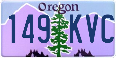 OR license plate 149KVC