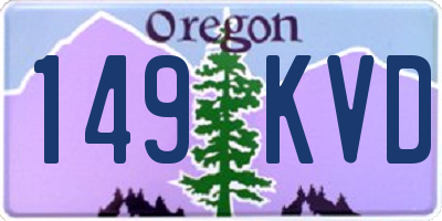 OR license plate 149KVD