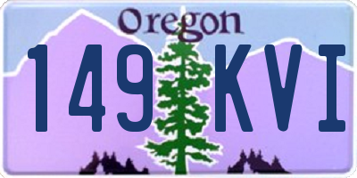 OR license plate 149KVI