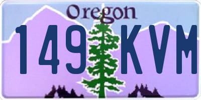 OR license plate 149KVM