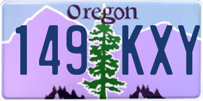 OR license plate 149KXY