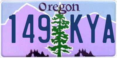 OR license plate 149KYA
