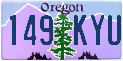 OR license plate 149KYU