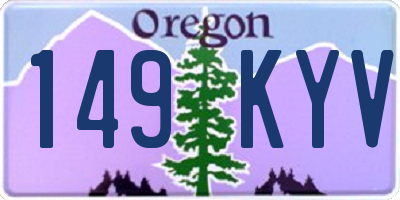 OR license plate 149KYV