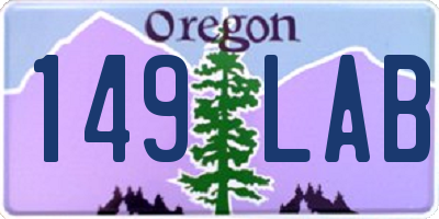 OR license plate 149LAB