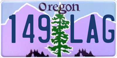 OR license plate 149LAG