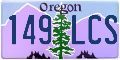 OR license plate 149LCS