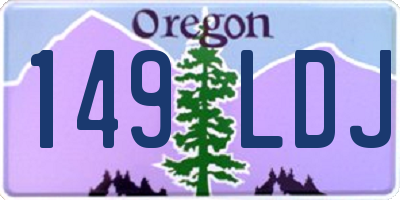 OR license plate 149LDJ