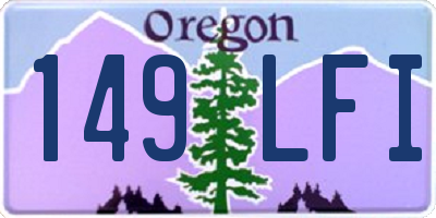 OR license plate 149LFI