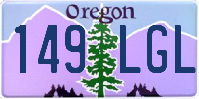 OR license plate 149LGL