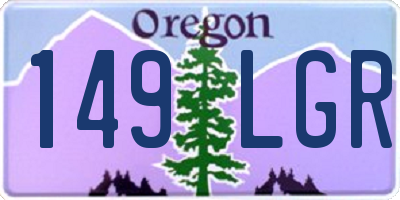 OR license plate 149LGR