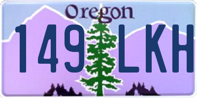 OR license plate 149LKH