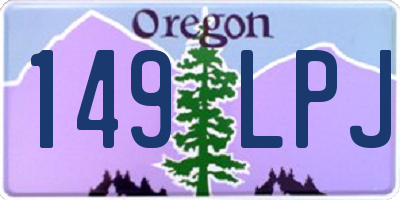 OR license plate 149LPJ