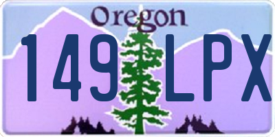 OR license plate 149LPX