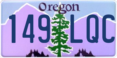 OR license plate 149LQC