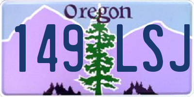 OR license plate 149LSJ