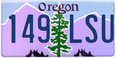 OR license plate 149LSU