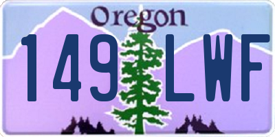 OR license plate 149LWF